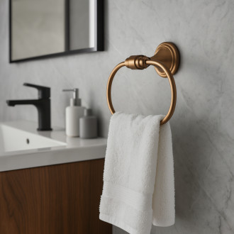 Kúpeľňový vešiak Ring 16101 Brush Copper