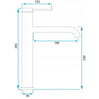 Umývadlová batéria REA CLIF Brush Copper HIGH