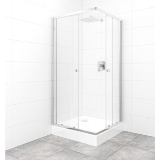 Set sprchovacieho kúta a vaničky, štvorec 90x90 cm Multi Basic SIKOBKMUQ90CRCH