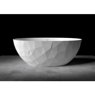 Voľne stojaca vaňa SAT Meda 167x82,3 cm liaty mramor ľavá aj pravá SATME1670