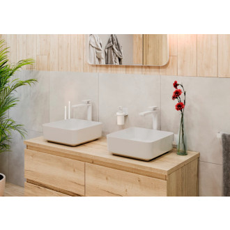 Umývadlo na dosku SAT Project 37x37 cm bez otvoru na batériu SATUMPRO3737S