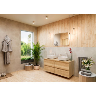 Umývadlo na dosku SAT Project 37x37 cm bez otvoru na batériu SATUMPRO3737S