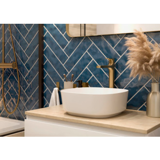 Umývadlo na dosku SAT Project 37x37 cm bez otvoru na batériu SATUMPRO3737SR