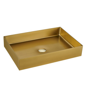 Umývadlo na dosku v zlatej farbe SAT Aurum 55x38 cm bez prepadu SATAUR5538BG