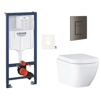 Závesný wc set do ľahkých stien / predstenová montáž Grohe Euro Ceramic SIKOGRSEUSCAL0