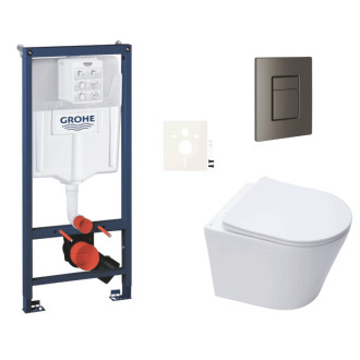Závesný wc set do ľahkých stien / predstenová montáž Swiss Aqua Technologies Infinitio SIKOGRSIN10SCAL0