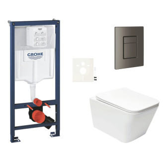 Závesný wc set do ľahkých stien / predstenová montáž Swiss Aqua Technologies Infinitio SIKOGRSIN12SCAL0