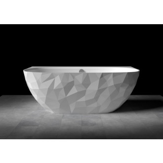 Voľne stojaca vaňa SAT Meda 160x80 cm liaty mramor ľavá aj pravá SATME1600Z