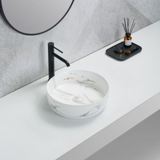 Umývadlo na dosku SAT Infinitio 39x39 cm mat bez otvoru pre batériu SATINF3939MR