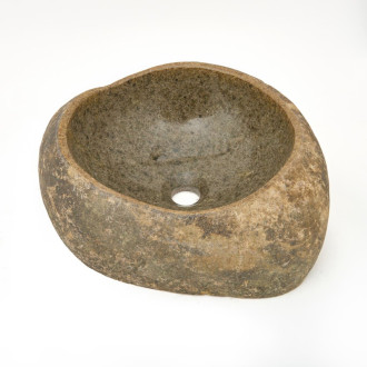 Umývadlo na dosku SAT Purity kameň bez otvoru pre batériu, bez prepadu SATSTONE