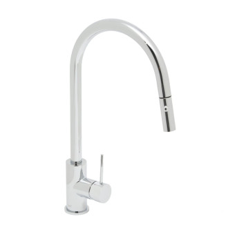 Drezová batéria SAT Aurum s vyťahovacou sprškou, 2 prúdy chróm SATBAUR286CR