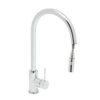 Drezová batéria SAT Aurum s vyťahovacou sprškou, 2 prúdy chróm SATBAUR286CR