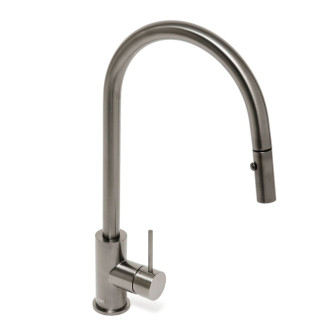 Drezová batéria SAT Aurum s vyťahovacou sprškou, 2 prúdy brúsený gun metal SATBAUR286BGM