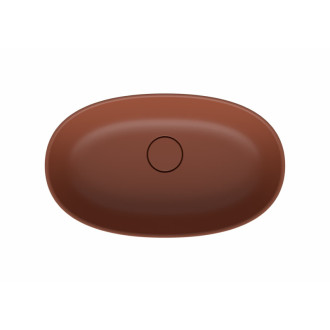 Umývadlo na dosku SAT Aula 60x36 cm cooper brown mat bez otvoru pre batériu, bez prepadu SATAU6036CB