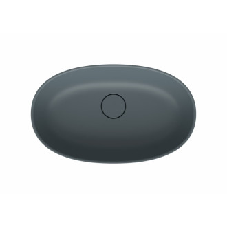 Umývadlo na dosku SAT Aula 60x36 cm tmavo šedá mat bez otvoru pre batériu, bez prepadu SATAU6036MG