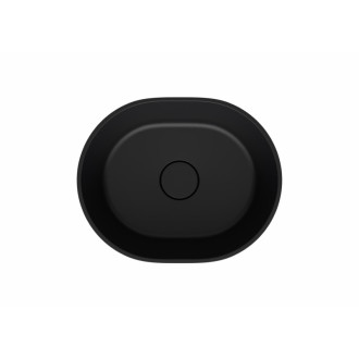 Umývadlo na dosku SAT Aula 47x38 cm čierna mat bez otvoru pre batériu, bez prepadu SATAU4738C