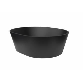 Umývadlo na dosku SAT Aula 47x38 cm čierna mat bez otvoru pre batériu, bez prepadu SATAU4738C