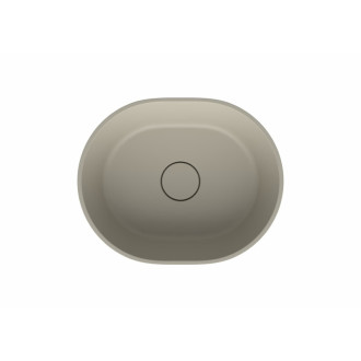 Umývadlo na dosku SAT Aula 47x38 cm béžová mat bez otvoru pre batériu, bez prepadu SATAU4738BE