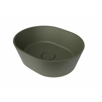 Umývadlo na dosku SAT Aula 47x38 cm zelená mat bez otvoru pre batériu, bez prepadu SATAU4738G