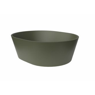 Umývadlo na dosku SAT Aula 47x38 cm zelená mat bez otvoru pre batériu, bez prepadu SATAU4738G