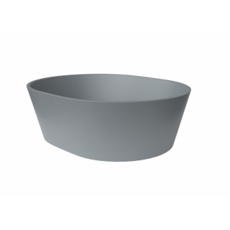 Umývadlo na dosku SAT Aula 47x38 cm svetlo šedá mat bez otvoru pre batériu, bez prepadu SATAU4738LG