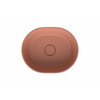 Umývadlo na dosku SAT Aula 47x38 cm ružová mat bez otvoru pre batériu, bez prepadu SATAU4738P