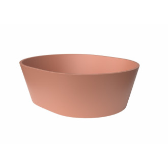 Umývadlo na dosku SAT Aula 47x38 cm ružová mat bez otvoru pre batériu, bez prepadu SATAU4738P