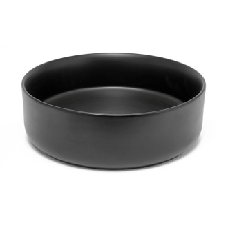 Umývadlo na dosku SAT Mood 36x36 cm čierna matná bez otvoru pre batériu, bez prepadu SATM3636BKM