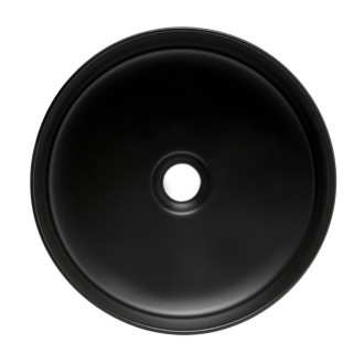 Umývadlo na dosku SAT Mood 36x36 cm čierna matná bez otvoru pre batériu, bez prepadu SATM3636BKM
