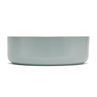 Umývadlo na dosku SAT Mood 36x36 cm šedá matná bez otvoru pre batériu, bez prepadu SATM3636LGRM