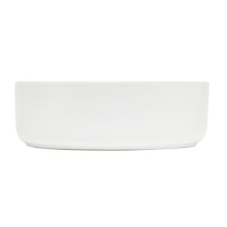 Umývadlo na dosku SAT Mood 36x36 cm biela matná bez otvoru pre batériu, bez prepadu SATM3636MW