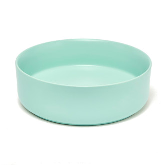 Umývadlo na dosku SAT Mood 36x36 cm mätová matná bez otvoru pre batériu, bez prepadu SATM3636LMGM