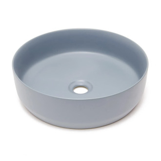 Umývadlo na dosku SAT Infinitio 39x39 cm tmavo modrá mat bez otvoru pre batériu, bez prepadu SATINF3939DBLM