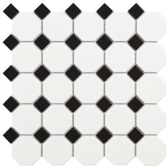 TECH mozaika Octogon White Matt 29,5x29,5 INT076