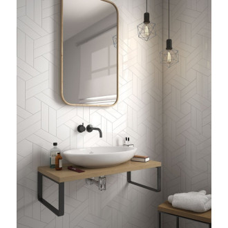 CHEVRON WALL obklad White Left 18,6x5,2 (EQ-3) (0,5m2) 23344