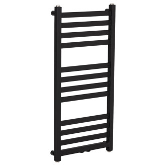 CERANO - Kúpeľňový radiátor Fulgidus - bočné pripojenie - 503W - čierna matná - 880x430 mm