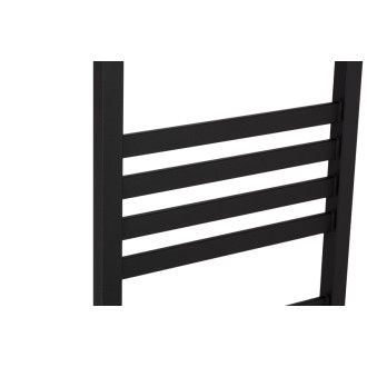 CERANO - Kúpeľňový radiátor Fulgidus - bočné pripojenie - 503W - čierna matná - 880x430 mm