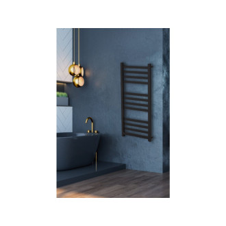 CERANO - Kúpeľňový radiátor Fulgidus - bočné pripojenie - 503W - čierna matná - 880x430 mm