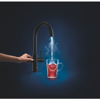 Drezová batéria Grohe Red Duo s výpustou velvet black 30083KS1