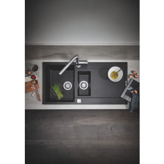 Drezová batéria Grohe Minta s vyťahovacou spŕškou supersteel 32168DC0