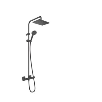 Sprchový systém Hansgrohe Vernis Shape na stenu s termostatickou batériou čierny mat 26097670