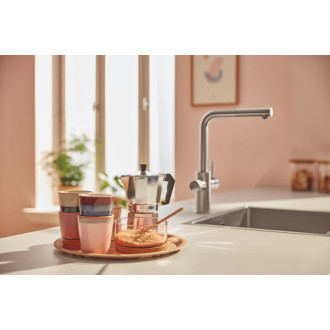 Drezová batéria Grohe GROHE Blue Pure 2022 s filtrom supersteel 30601DC0