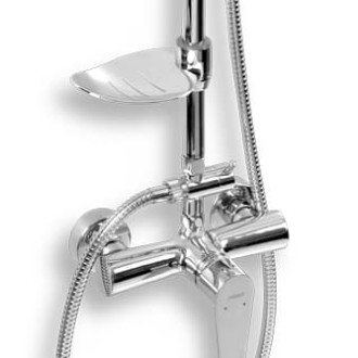 Sprchový systém Novaservis Titania Fresh na stenu s mydlenkou chróm SET040/96,0