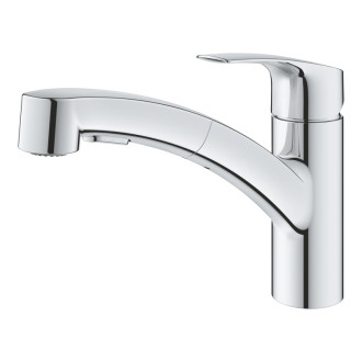 Drezová batéria Grohe Eurosmart s vyťahovacou sprškou, 2 prúdy chróm 30305001