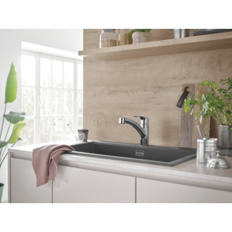 Drezová batéria Grohe Eurosmart s vyťahovacou sprškou, 2 prúdy chróm 30305001