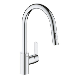 Drezová batéria Grohe Get s vyťahovacou sprškou, 2 prúdy chróm 31484001