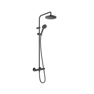 Sprchový systém Hansgrohe Vernis Blend na stenu s termostatickou batériou čierny mat 26276670