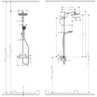 Sprchový systém Hansgrohe Crometta E na stenu s termostatickou batériou chróm 27271000