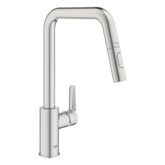Drezová batéria Grohe Start 2021 s vyťahovacou sprškou, 2 prúdy supersteel 30631DC0