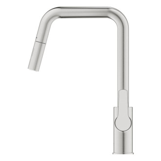 Drezová batéria Grohe Start 2021 s vyťahovacou sprškou, 2 prúdy supersteel 30631DC0